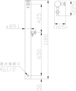 宝泉製作所 ウォーターポスト2口 泉水 | 庭屋－Ａ